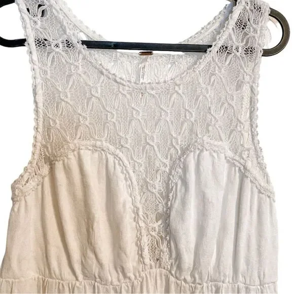 Free People Fiesta Lace Mini Dress White M - Picture 8 of 10